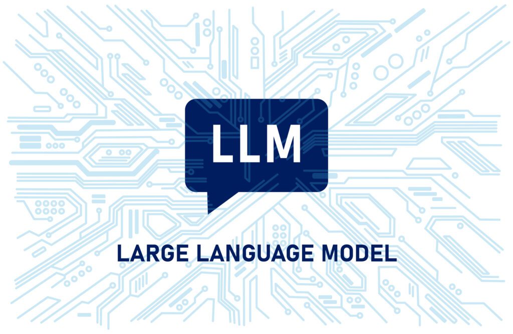 LLM Large language model AI artificial intelligence technology concept vector